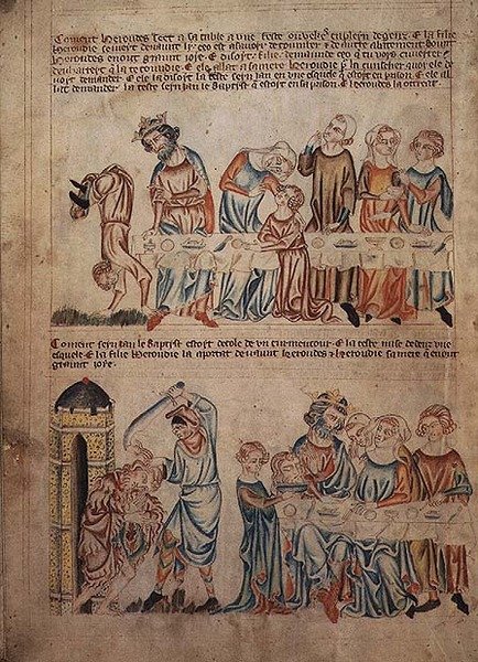 Salomé dansant devant Hérode et la mort de Jean-Baptiste, du 