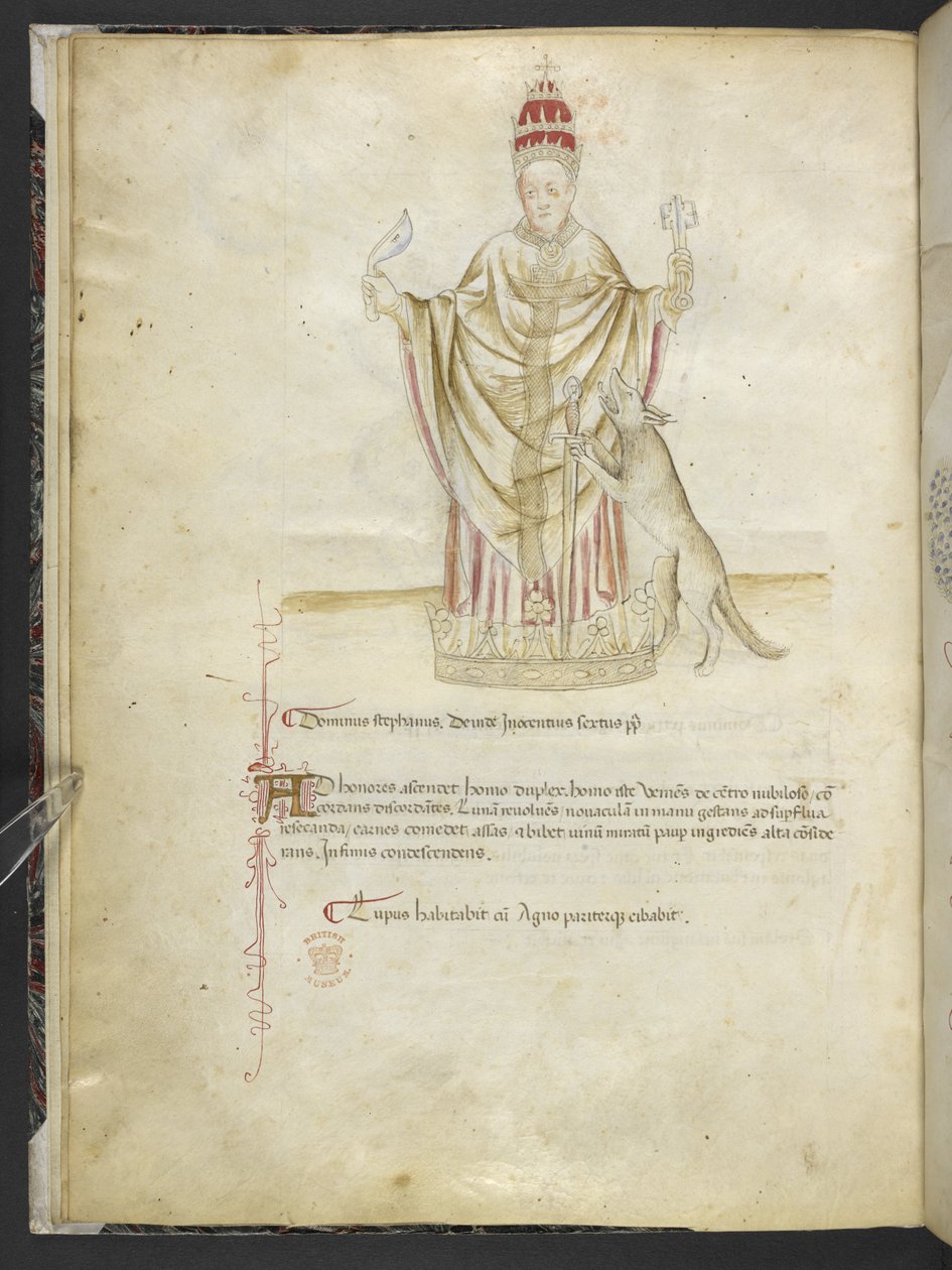 Joachimi Abbatis de Curatio, et Anselmi, Episcopi Marsicani, Vaticinia xxx de Pontificibus Romanis; scil., a Nicolao III. ad Innocentium VIII - English School