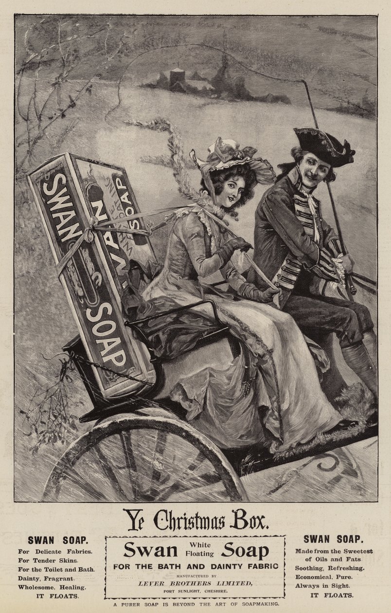 Publicité, Savon de cygne (gravure) - English School