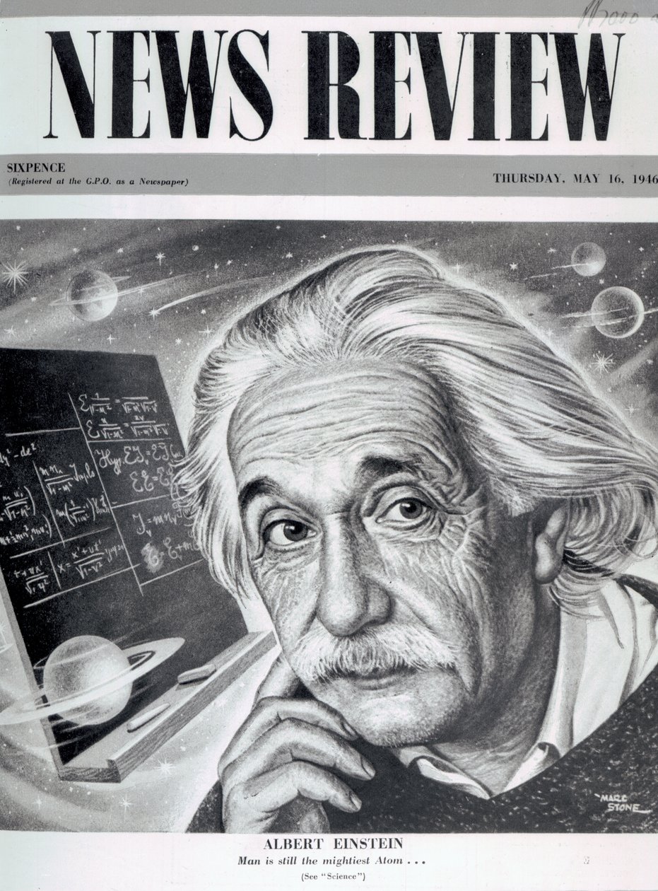 Albert Einstein sur la couverture de 