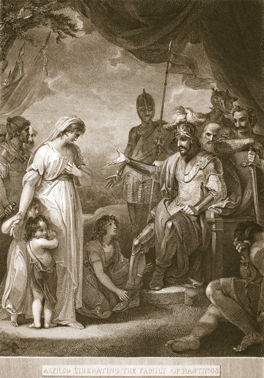 Alfred libérant la famille de Hastings, illustration de L