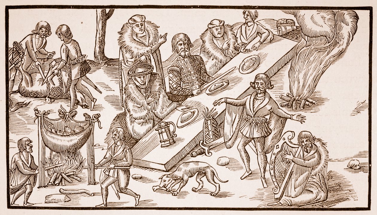Un banquet irlandais, 1581 - English School