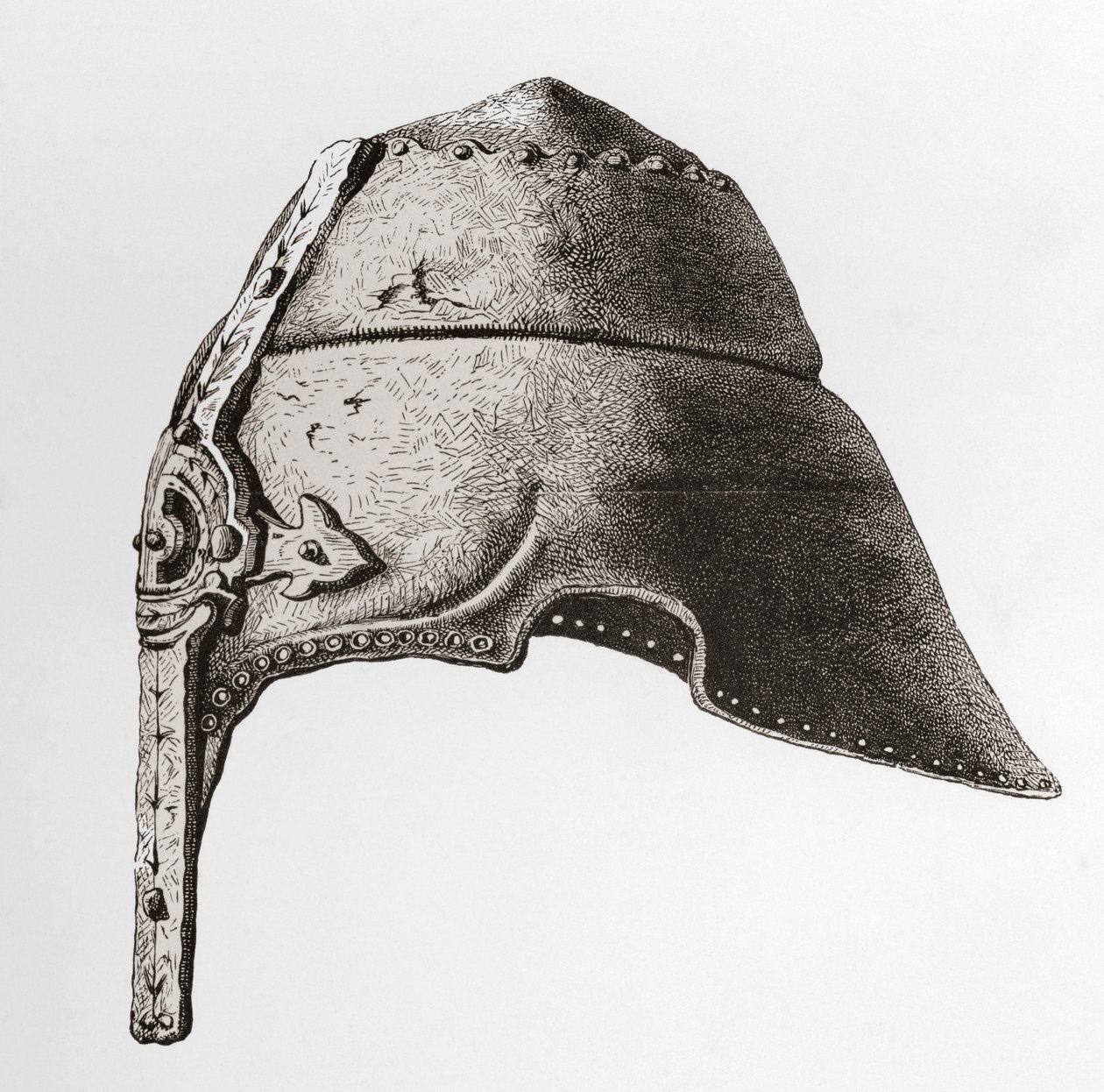 Un casque nasal du début du XIIe siècle, tiré de L