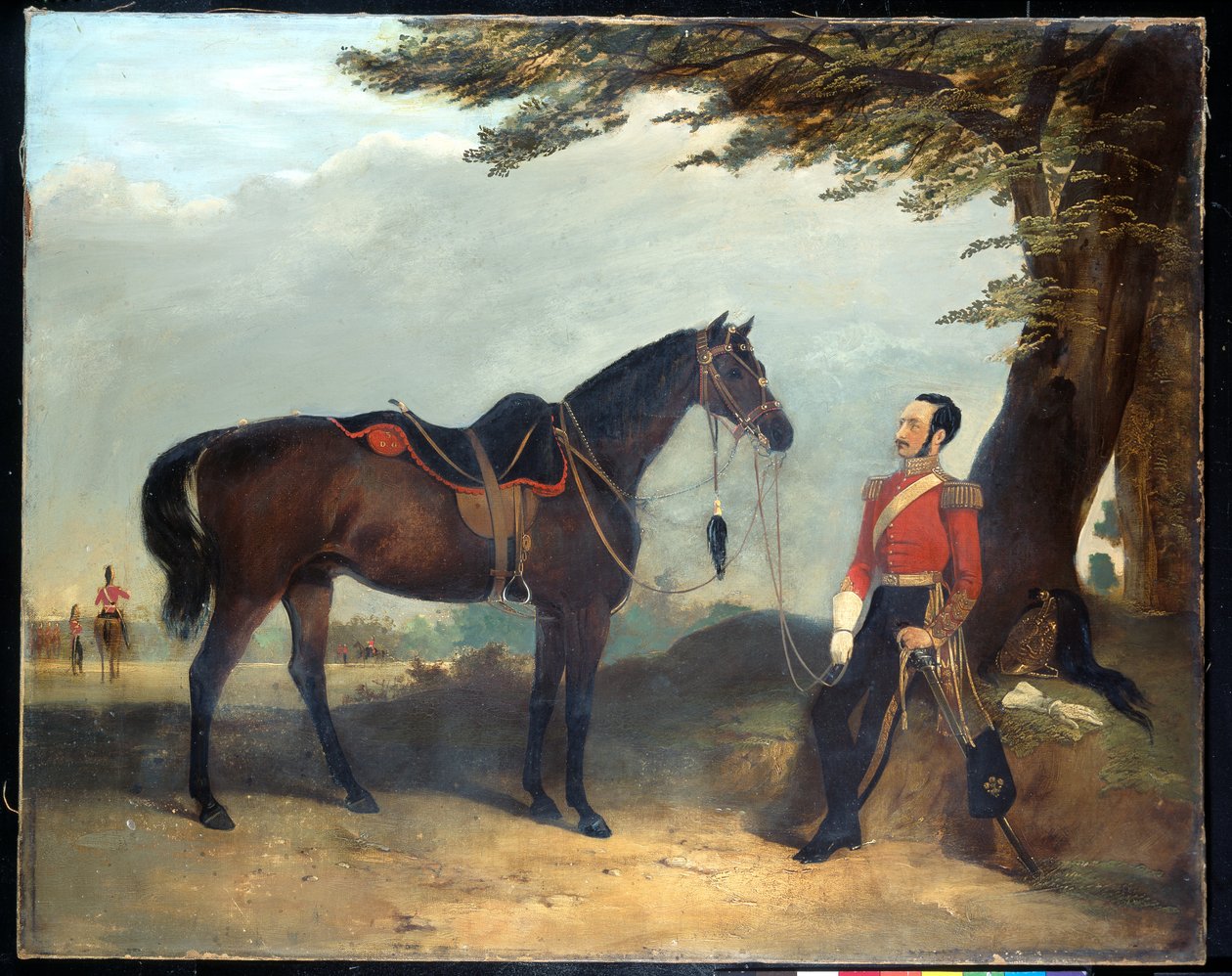 Un officier non identifié du 3e régiment des Dragoon Guards, vers 1850 - English School