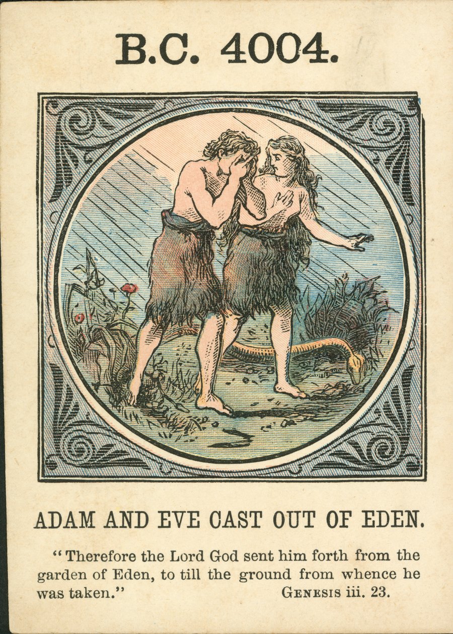 Anno Mundi : BC 4004, Adam et Eve chassés de l
