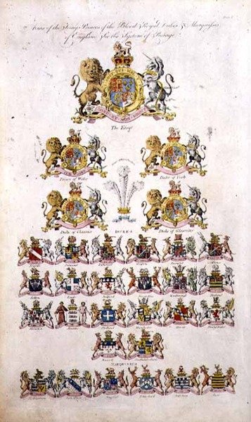 Armoiries du roi, princes du sang royal, ducs et marquis d