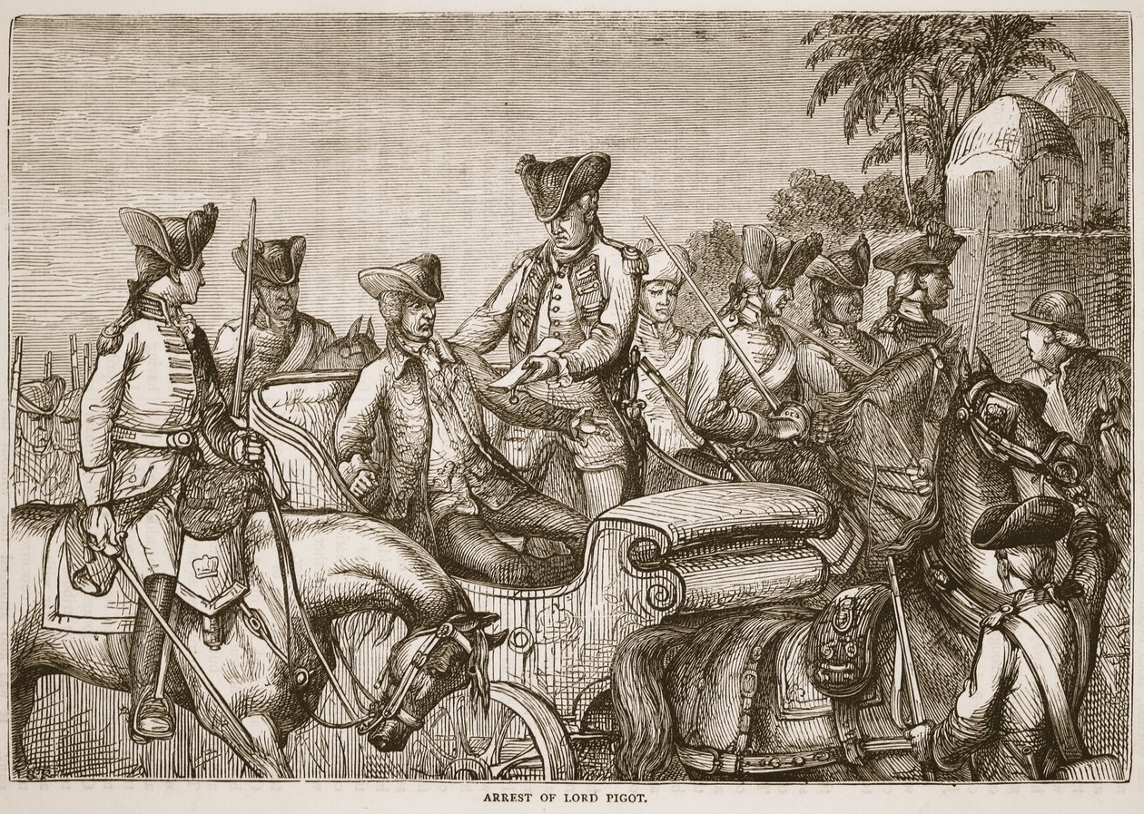 Arrestation de Lord Pigot, illustration de Cassell