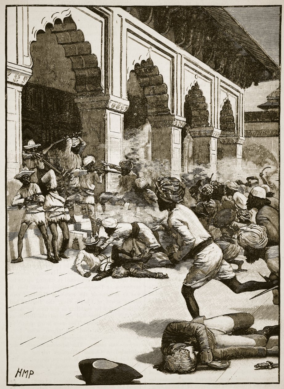 Arrestation du Rajah de Bénarès (illustration de Cassells Illustrated History of England) - English School