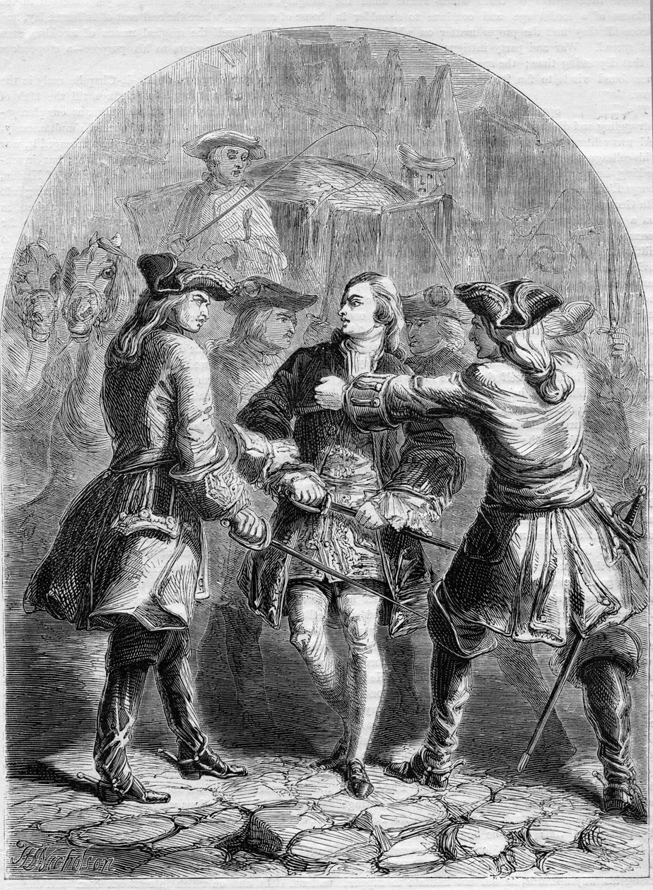 Arrestation du Jeune Prétendant à Paris, illustration de 