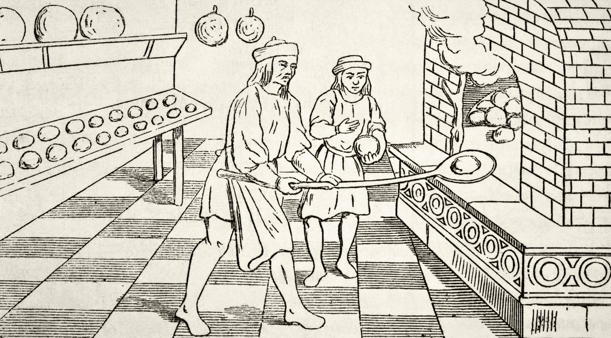 Cuisson du pain au 15ème siècle, de 
