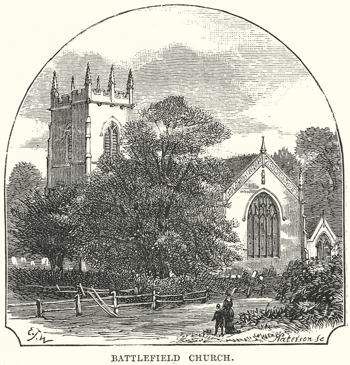 Église du champ de bataille (gravure) - English School