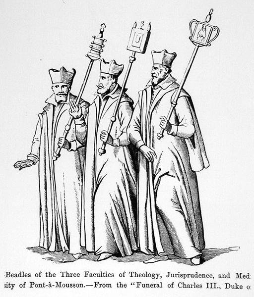 Bedeaux des trois facultés de théologie, de jurisprudence et de médecine, de l