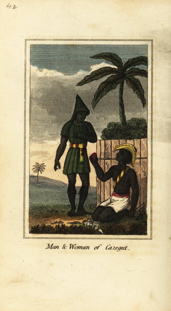 Homme et femme Bijogos de Cazegut (Îles Bissagos, Guinée-Bissau, Afrique de l