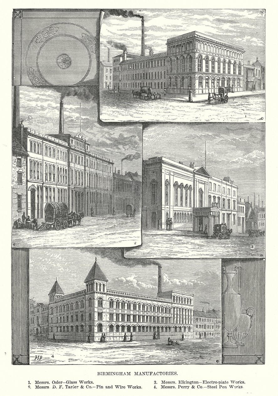 Manufactures de Birmingham (gravure) - English School