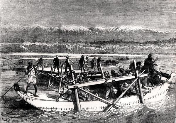 Pont sur la rivière Kaboul à Jellalabad - English School
