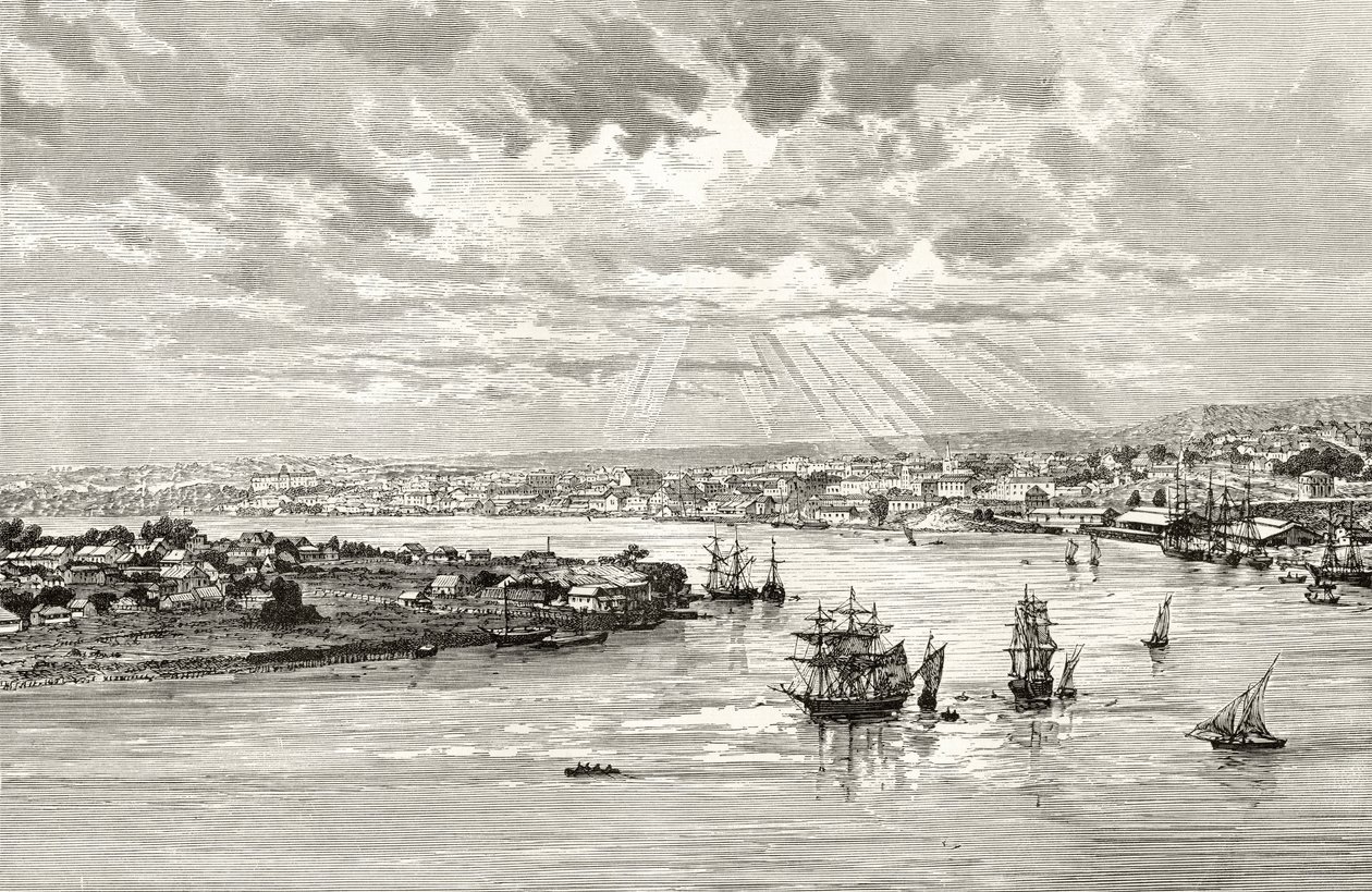 Port de Brisbane, Australie, c.1880, de 