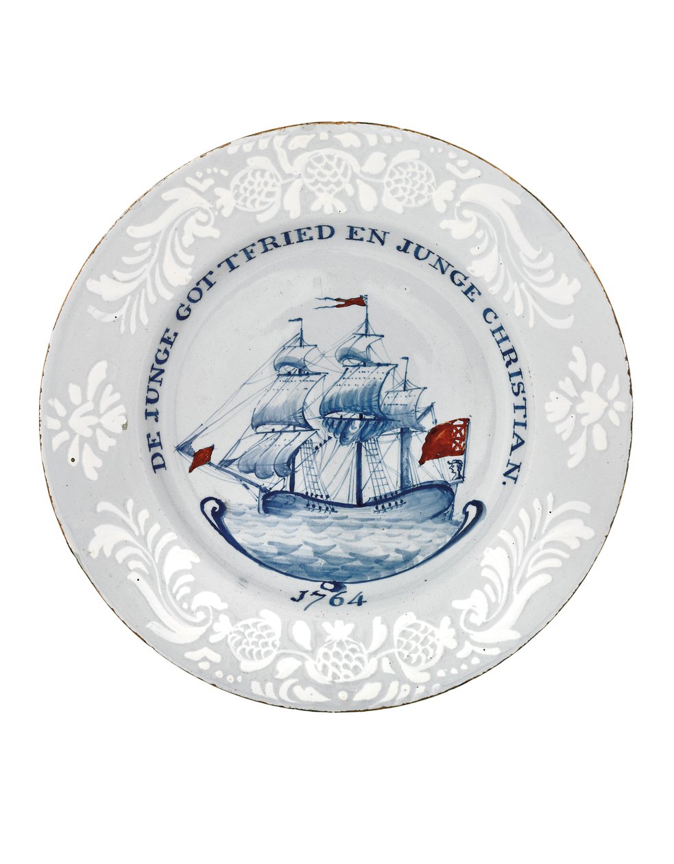 Assiette Delft de Bristol, probablement Richard Frank de Redcliffe - English School