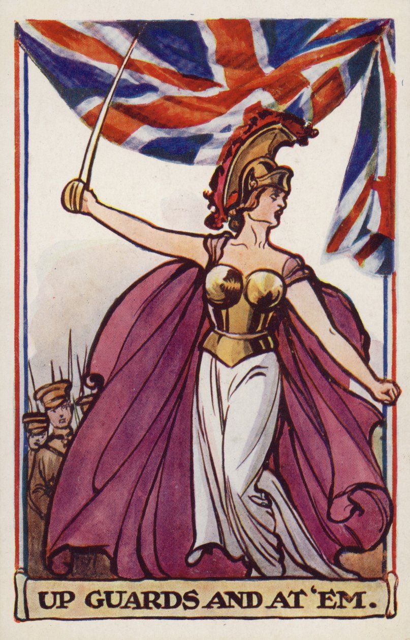 Britannia avec des soldats et le drapeau de l