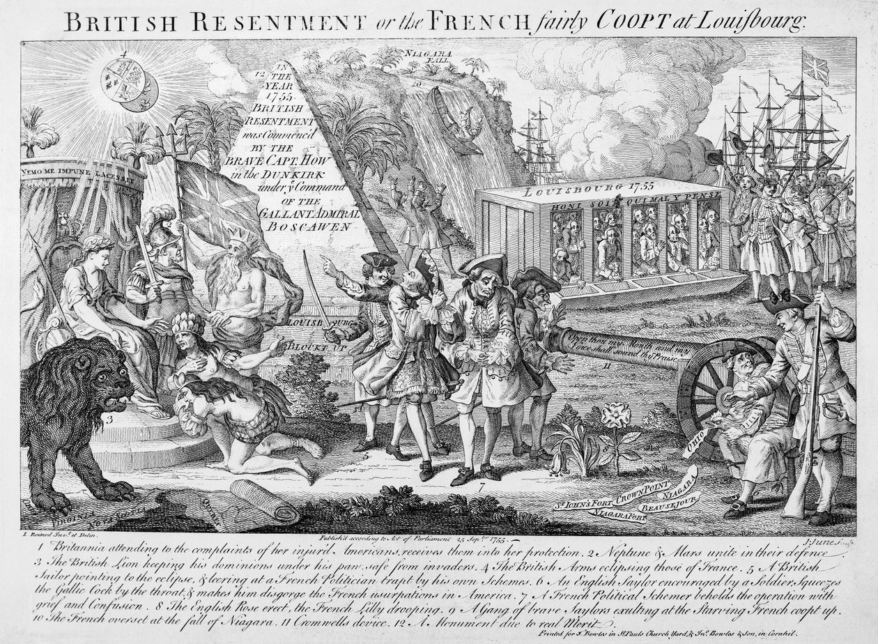 Ressentiment britannique ou, les Français bien attrapés à Louisbourg, publié le 25 septembre 1755 - English School
