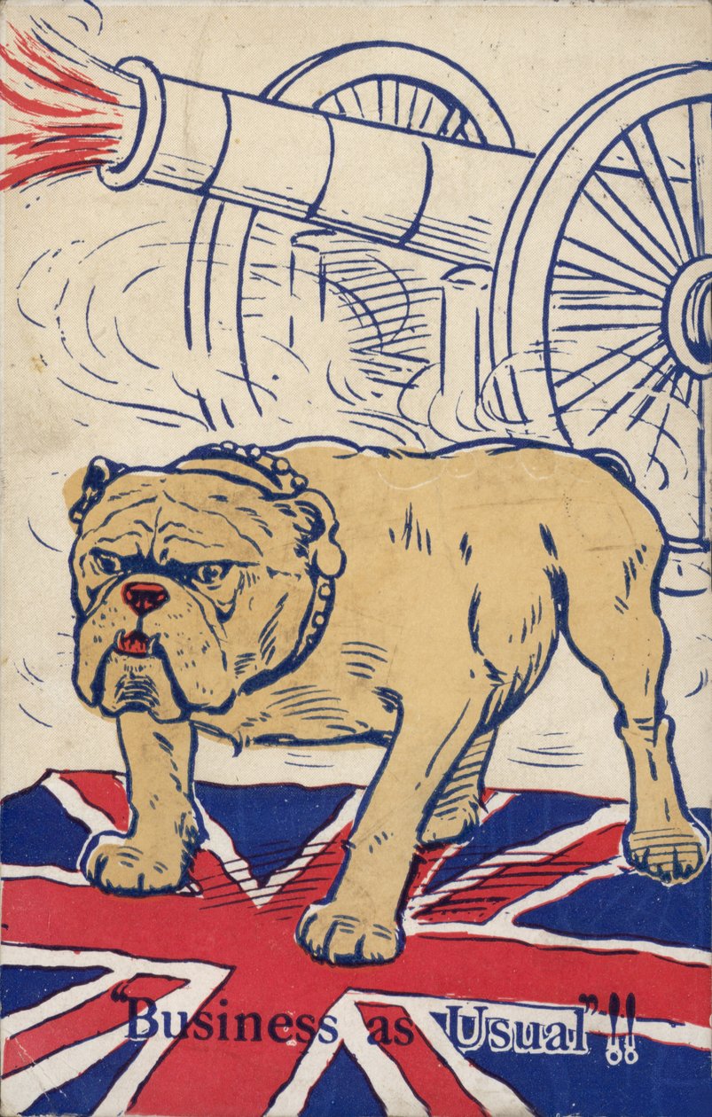 Bouledogue britannique sur le drapeau de l
