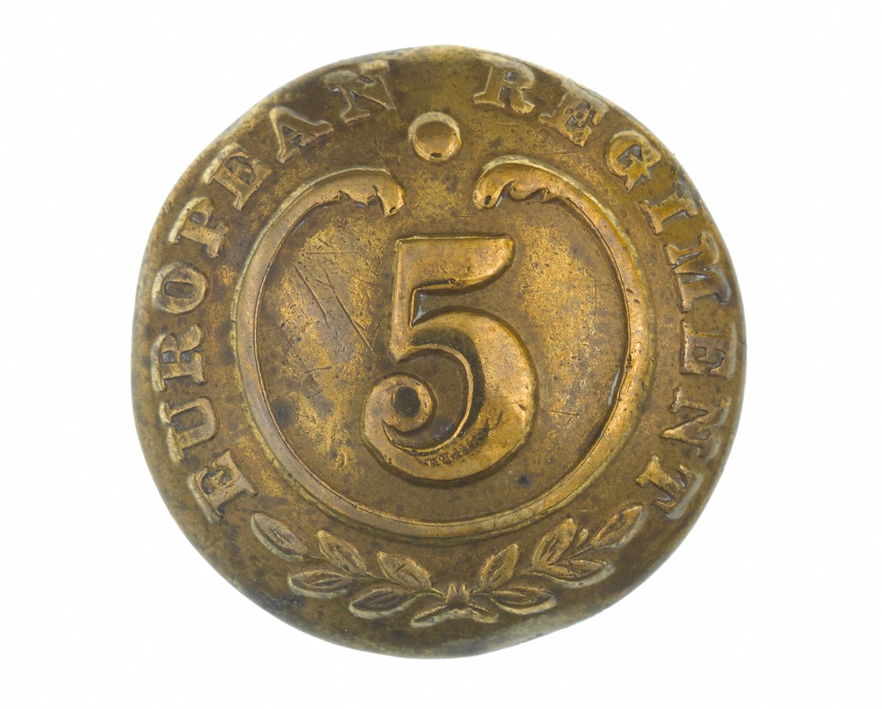 Bouton, autres grades, 5e Régiment européen du Bengale, 1858-1860 - English School