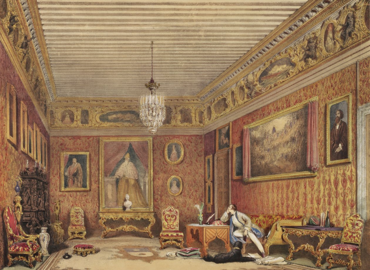 Chambre de Byron au Palazzo Mocenigo, Venise - English School