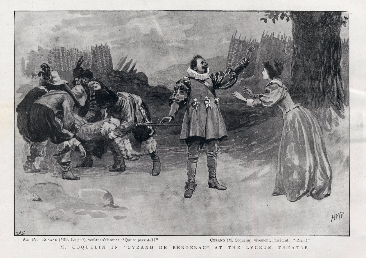 CONSTANT COQUELIN Aîné acteur anglais dans le rôle de Cyrano de Bergerac au Lyceum Theatre, Londres 1898 - English School