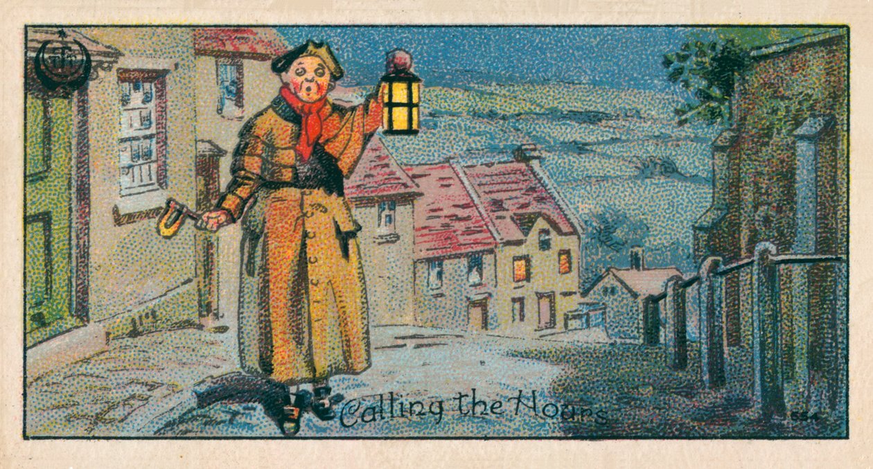 Appeler les heures, Le veilleur (chromolitho) - English School
