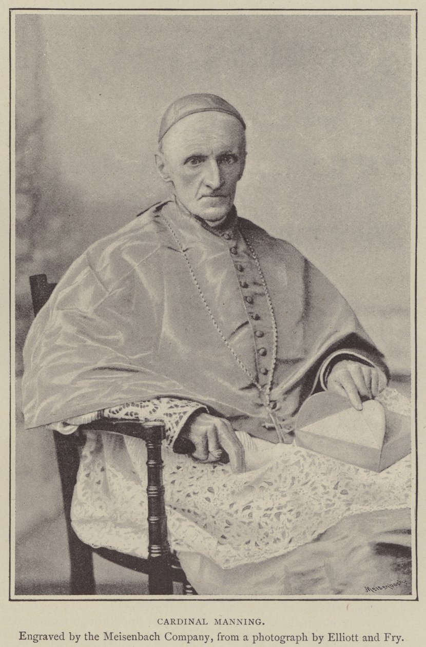 Cardinal Manning (gravure) - English School