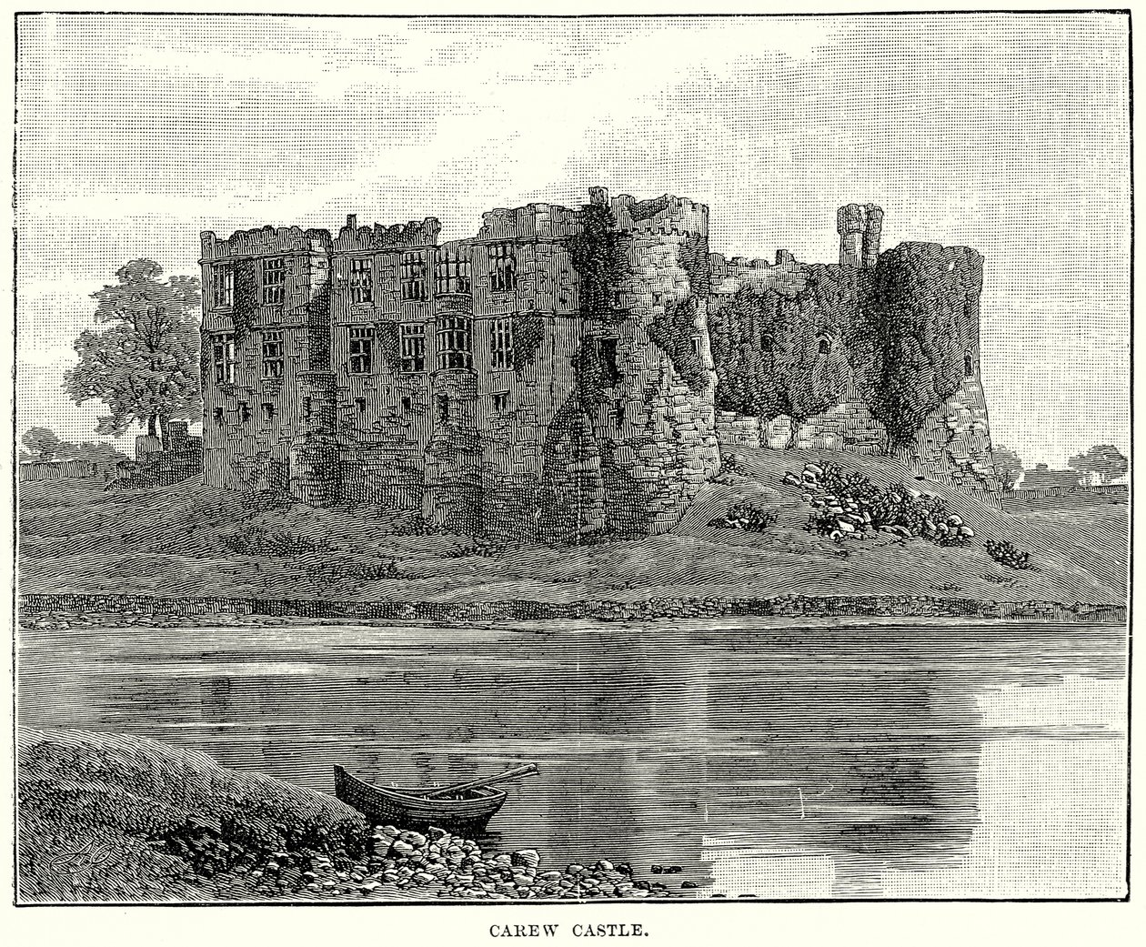 Château de Carew (gravure) - English School