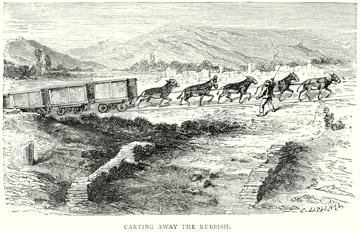 La charrette à ordures (gravure) - English School
