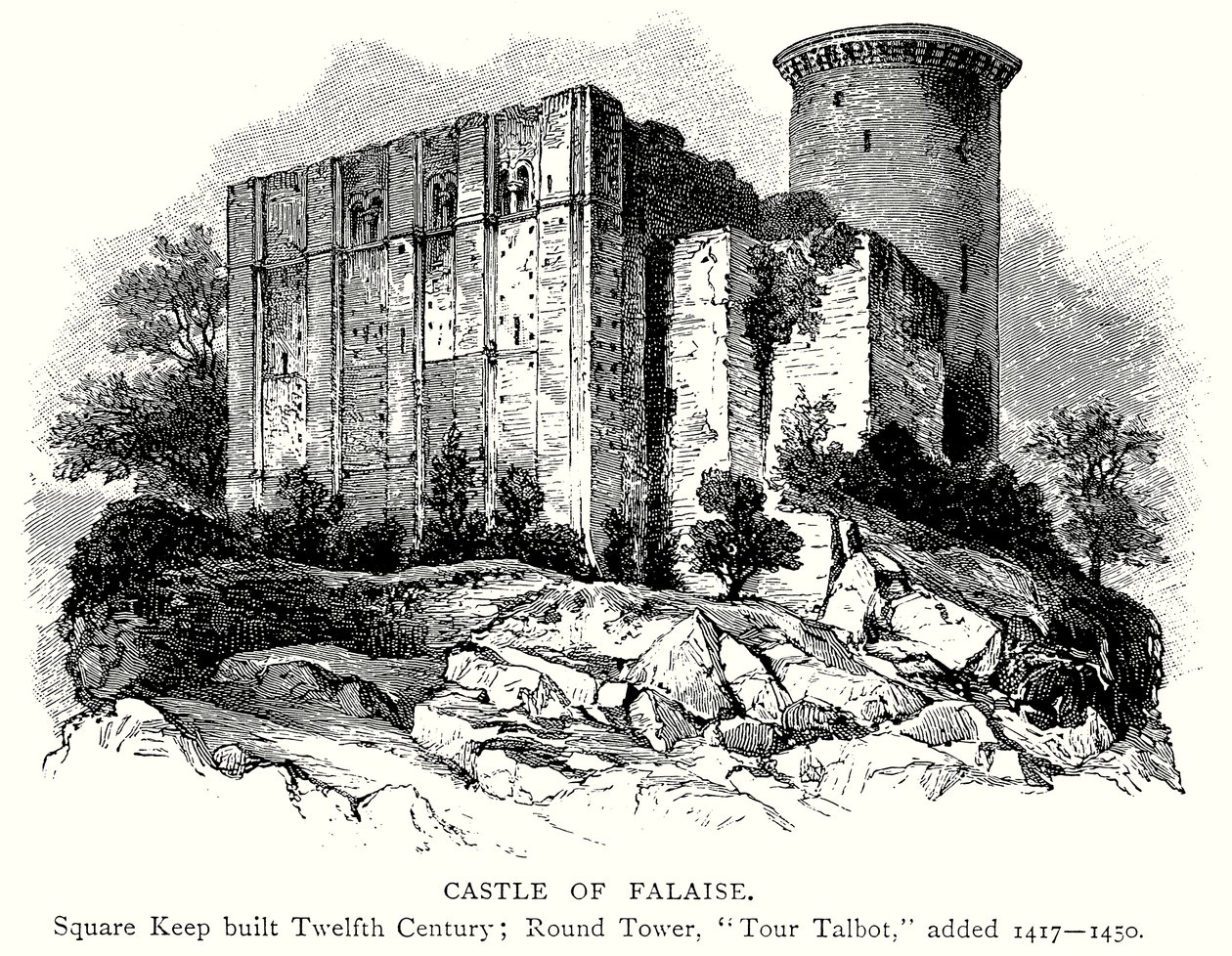 Château de Falaise (gravure) - English School