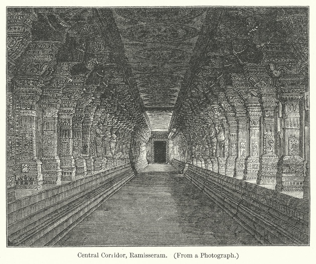 Corridor central, Ramisseram (gravure) - English School