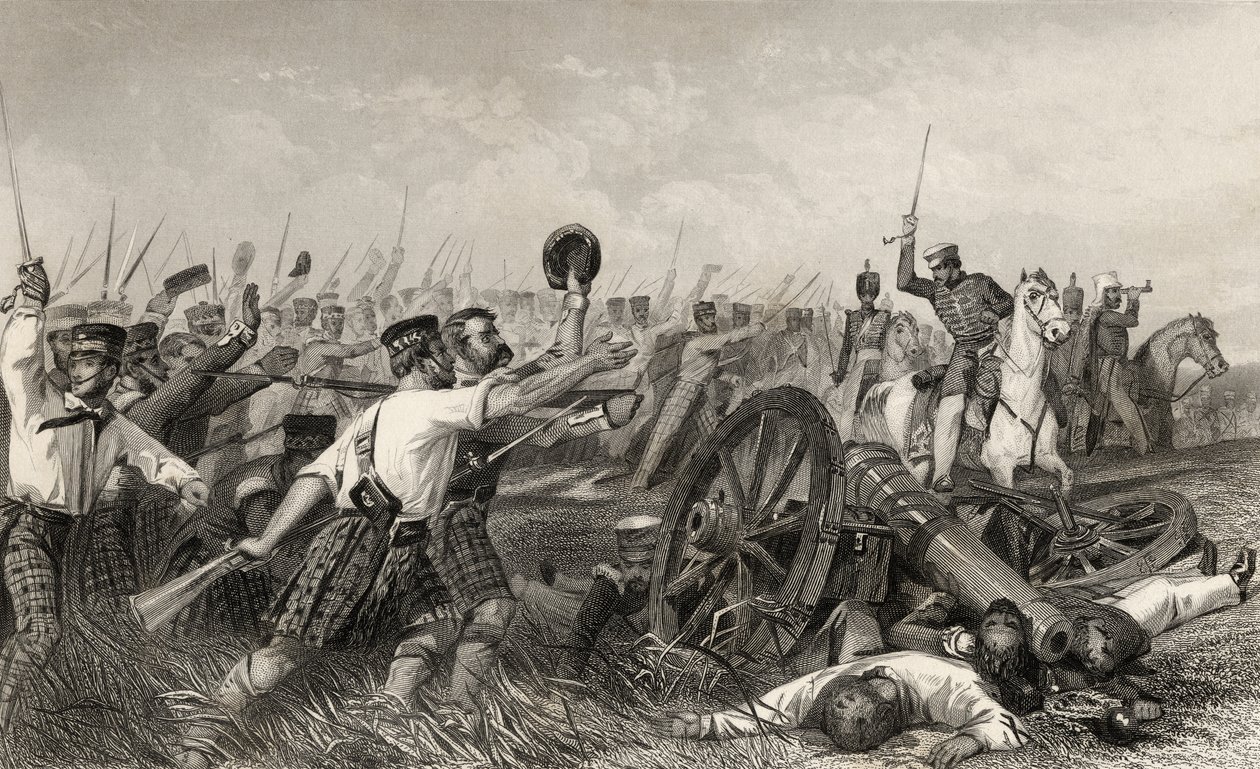 Charge des Highlanders avant Cawnpore sous le Général Havelock, de 