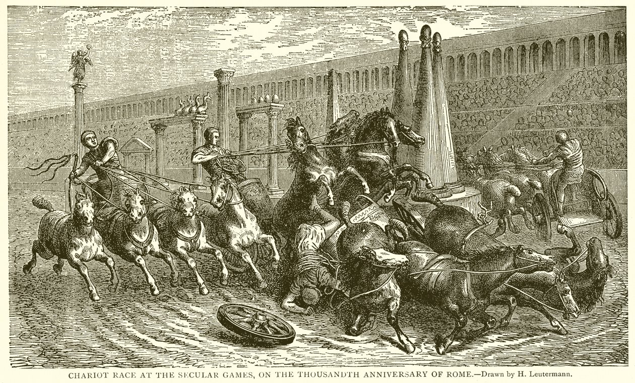 Course de chars aux Jeux Séculaires, à l