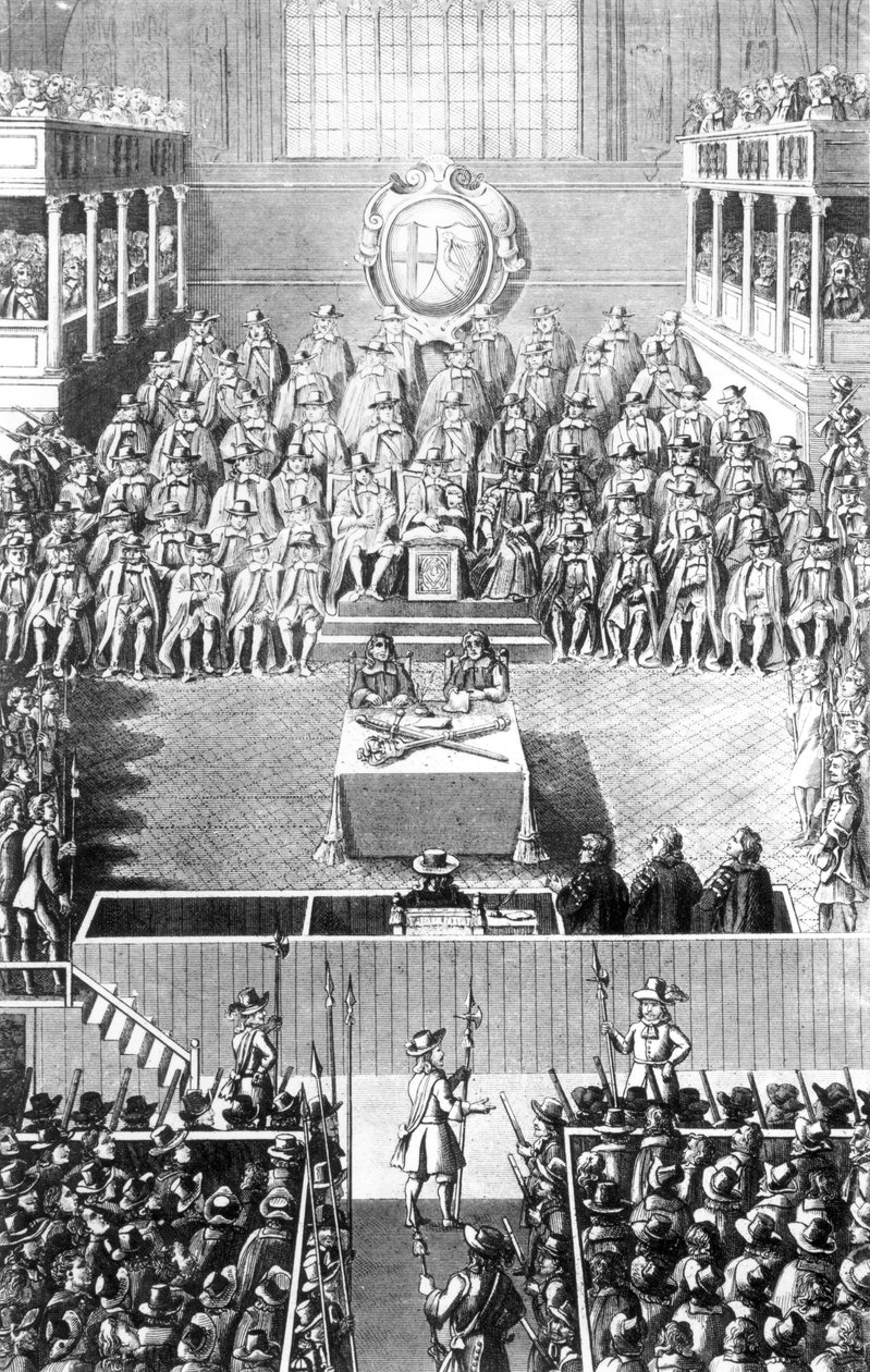 Charles Ier devant la Haute Cour de Justice à Whitehall, 27 janvier 1649 - English School