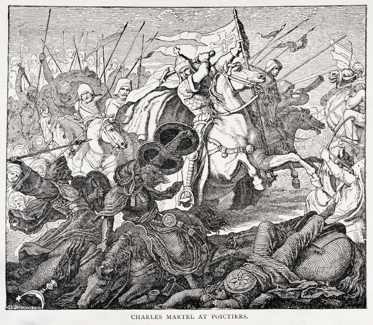 Charles Martel (c.688-741) à Poitiers, de L