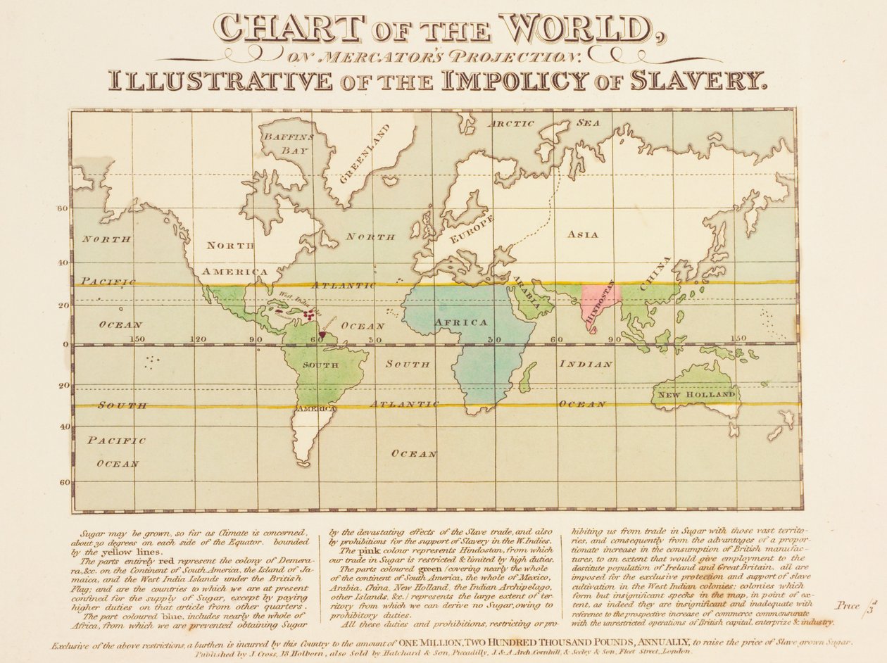Carte du monde, sur la projection de Mercator, illustrant l
