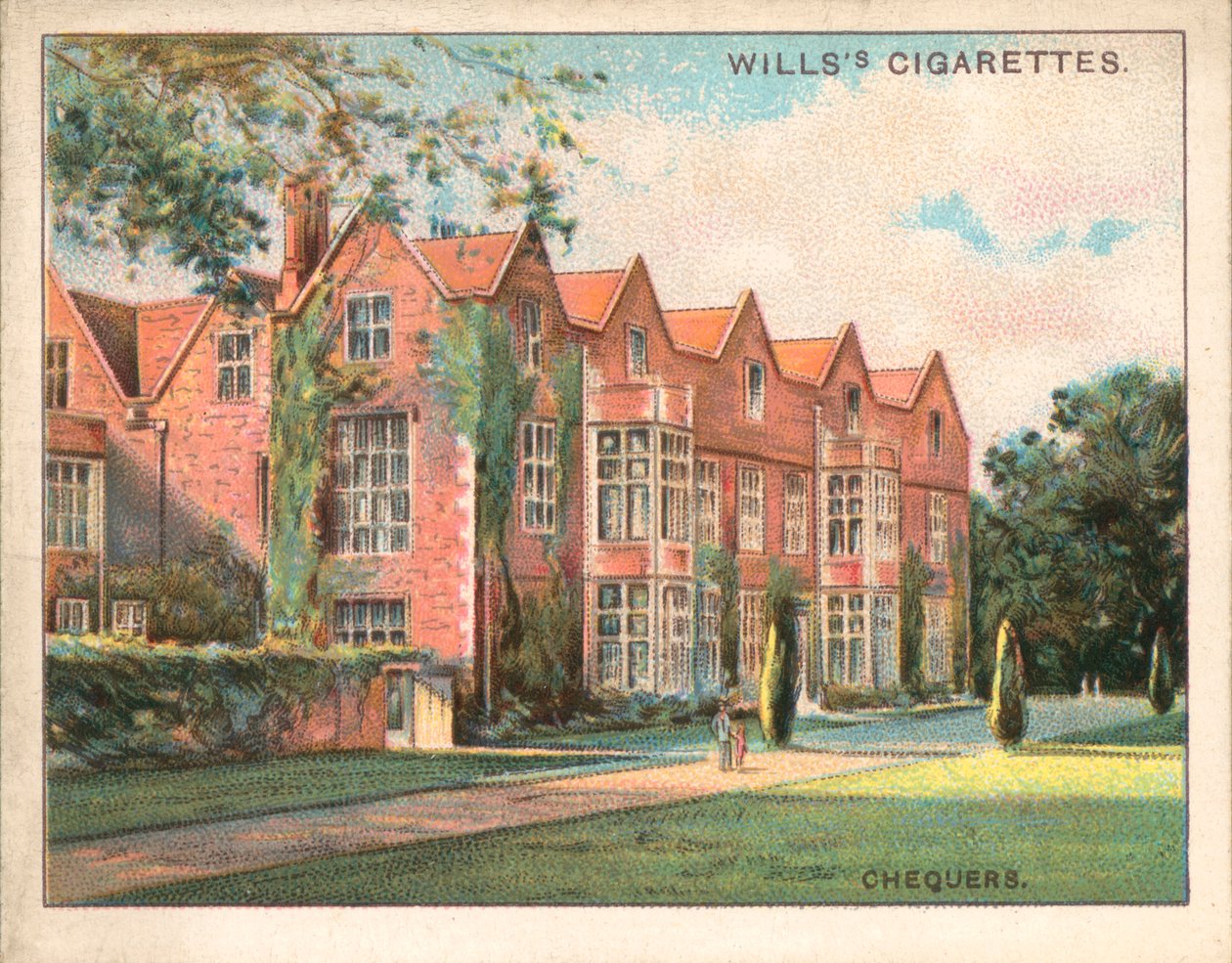 Chequers, Buckinghamshire (lithographie couleur) - English School