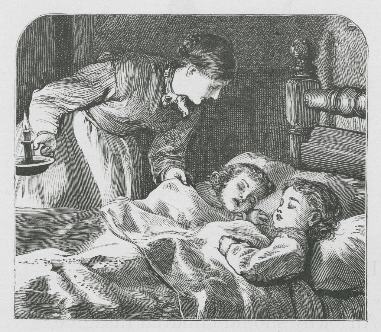 Enfants endormis (gravure) - English School