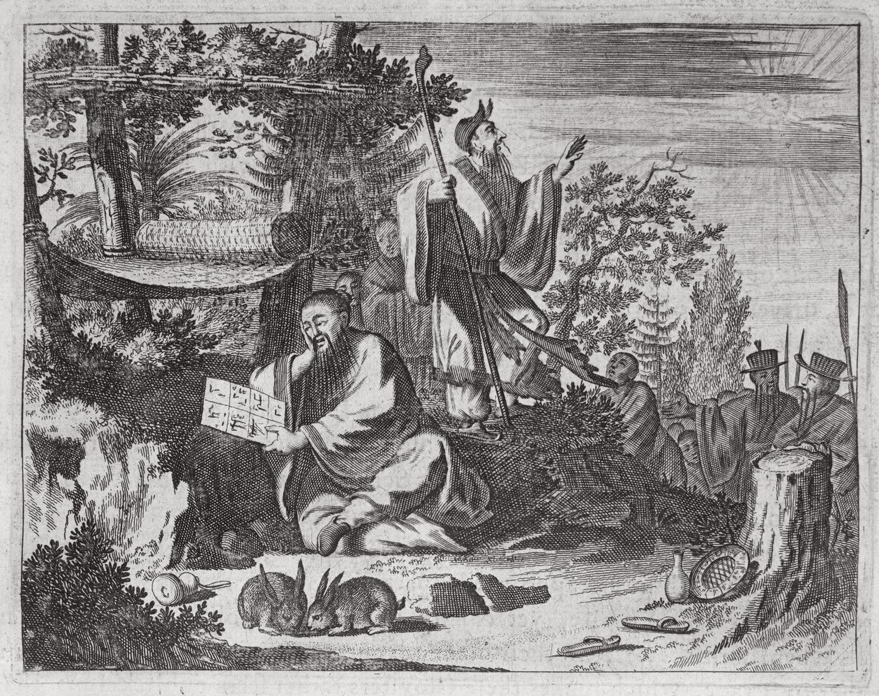 Saints hommes chinois, illustration d