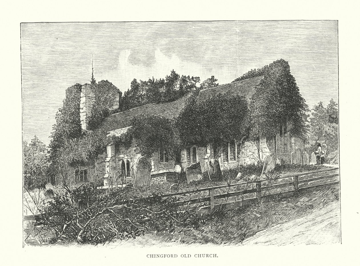 Chingford Old Church (gravure) - English School