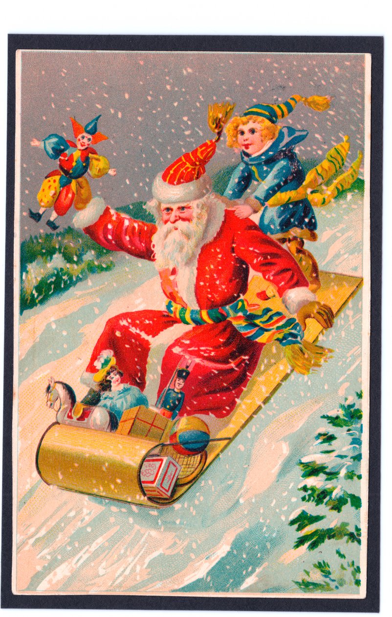 Carte postale de Noël, vers 1907 - English School