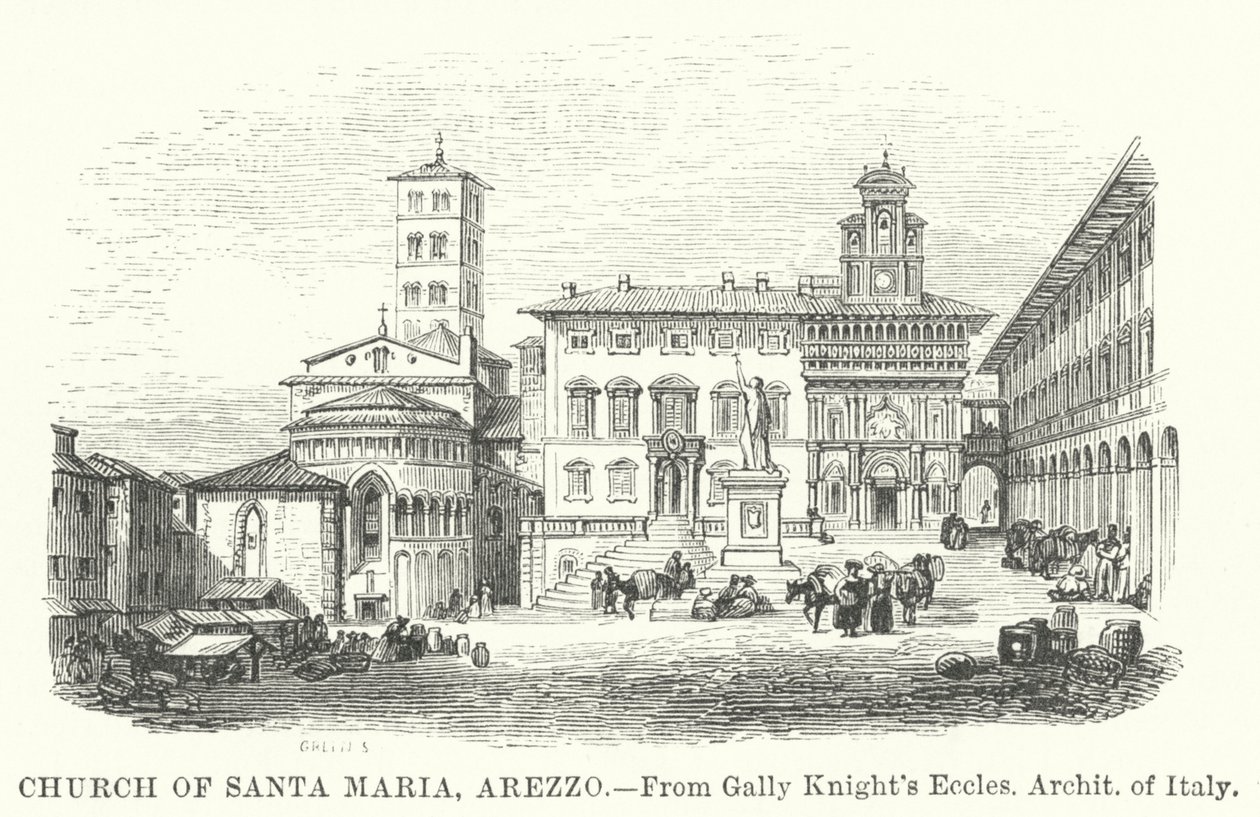 Église de Santa Maria, Arezzo (gravure) - English School