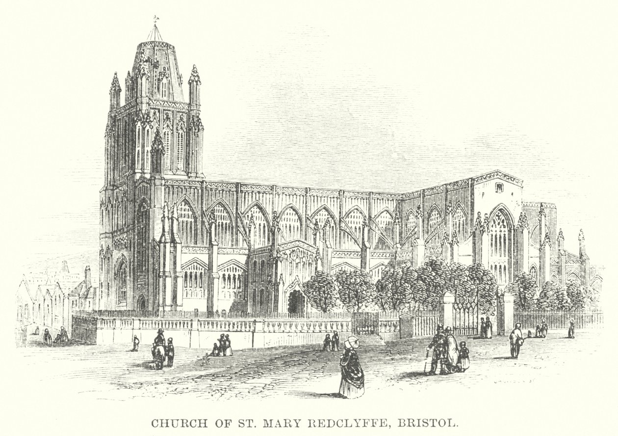 Église de St Mary Redclyffe, Bristol (gravure) - English School