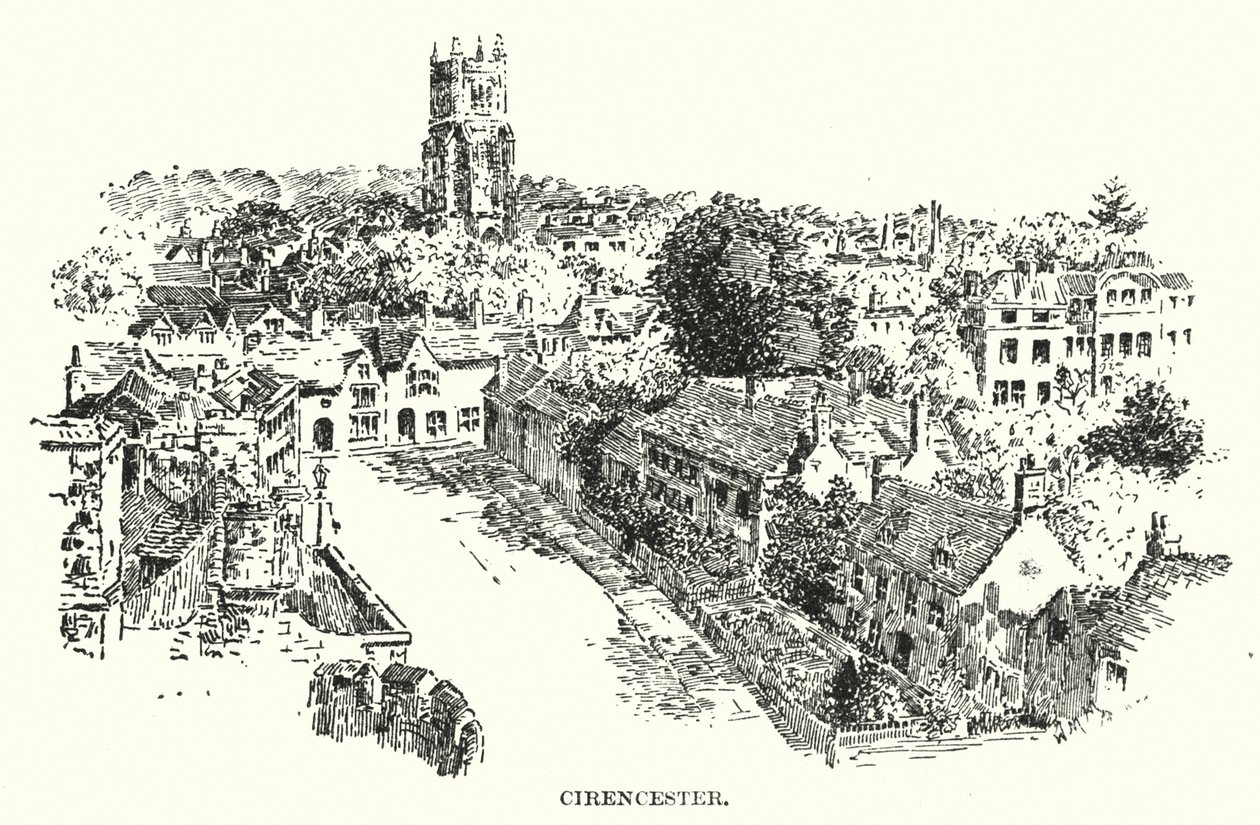 Cirencester (lithographie) - English School