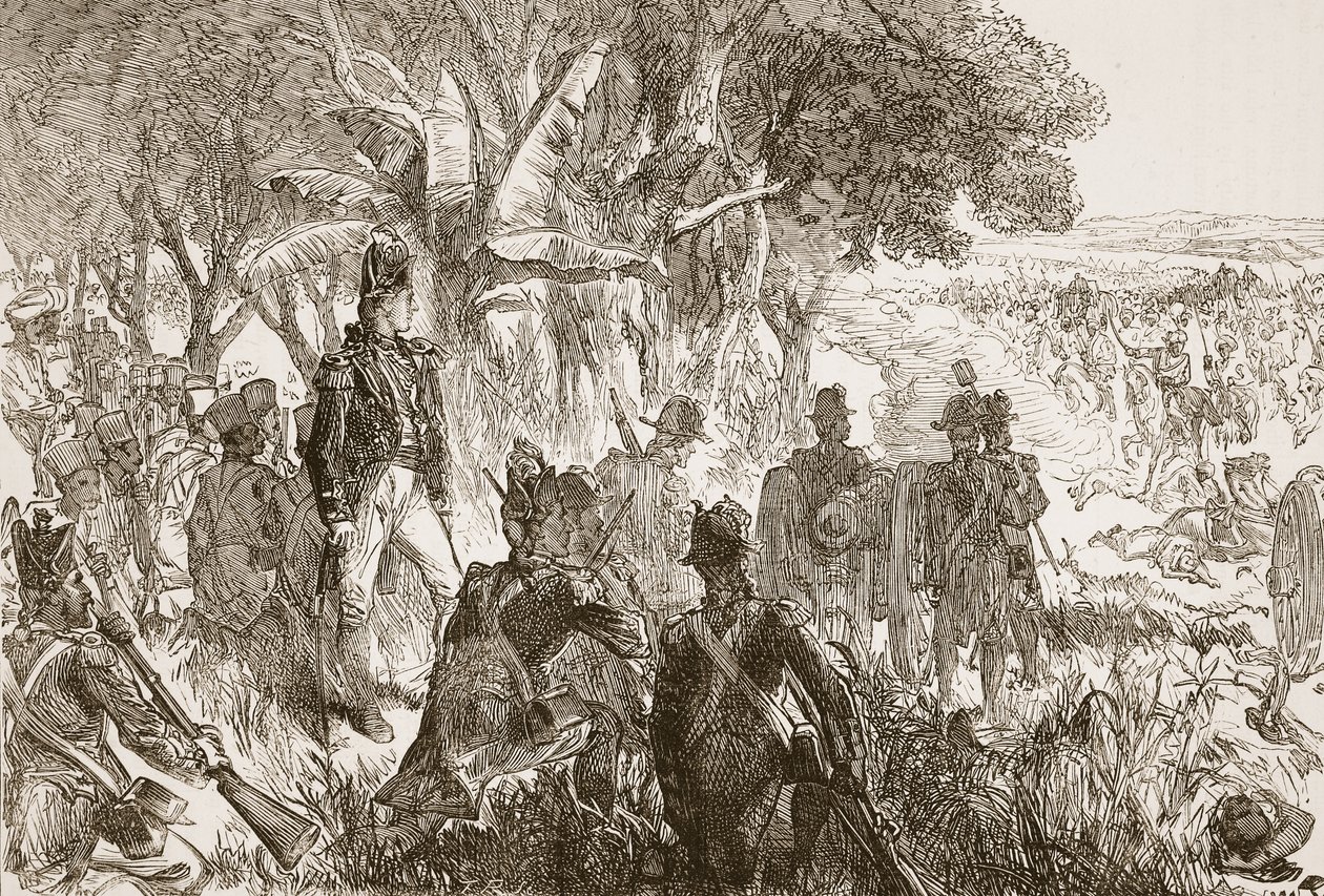 Clive à Plassey, illustration de Cassell