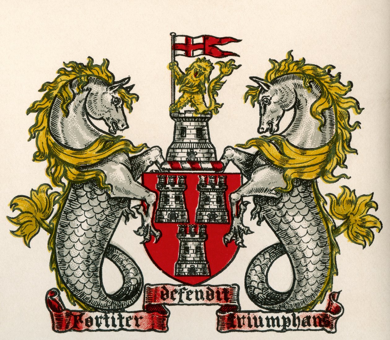 Blason, Newcastle-on-Tyne, Angleterre - English School