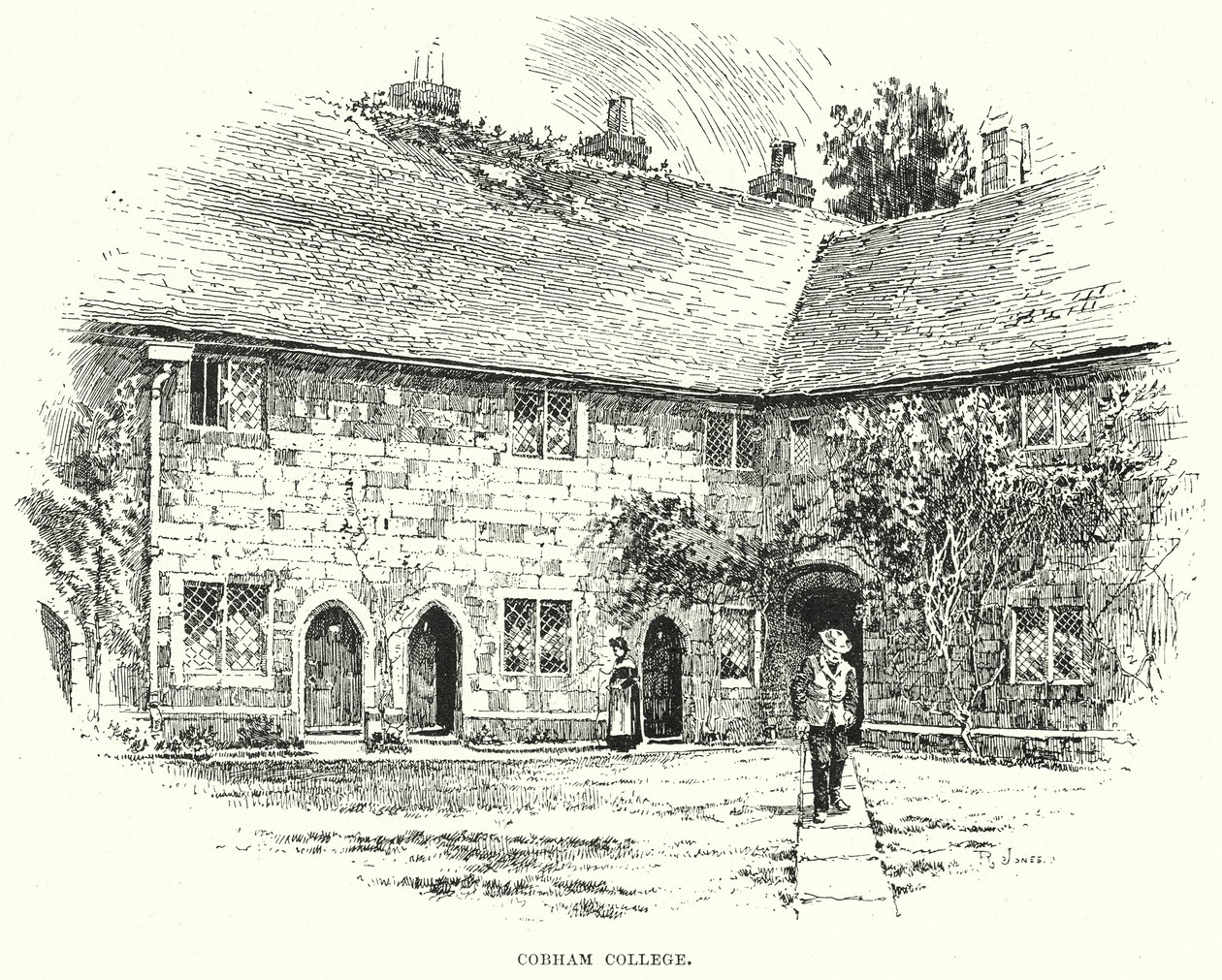 Cobham College (gravure) - English School