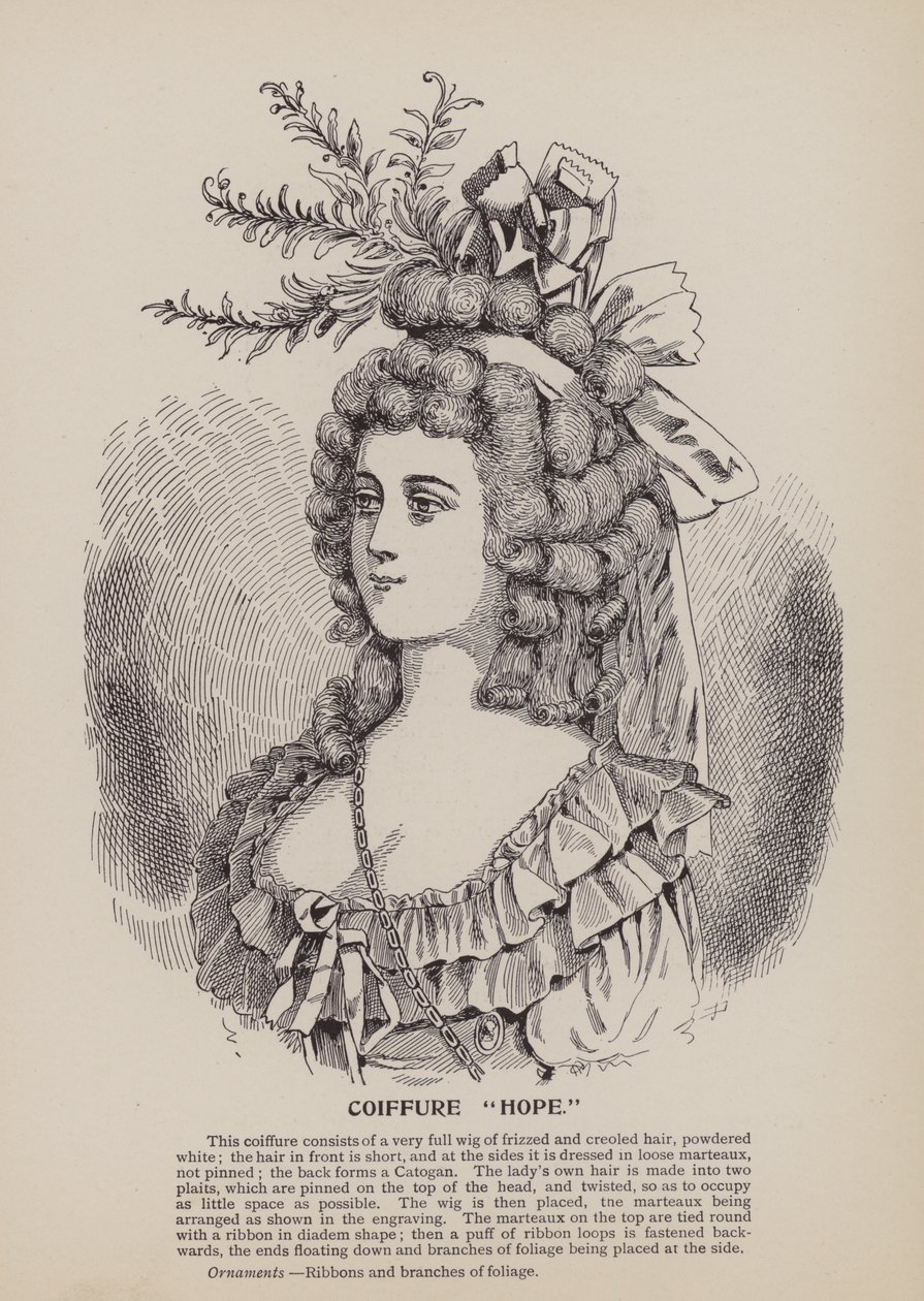 Coiffure "Hope" (engraving) - English School